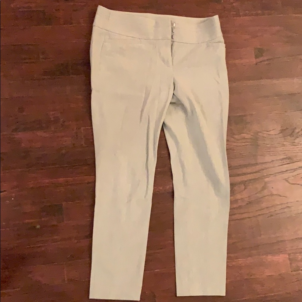 LOFT grey Marissa skinny/straight slacks
